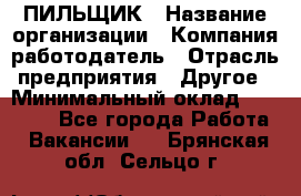 ПИЛЬЩИК › Название организации ­ Компания-работодатель › Отрасль предприятия ­ Другое › Минимальный оклад ­ 35 000 - Все города Работа » Вакансии   . Брянская обл.,Сельцо г.